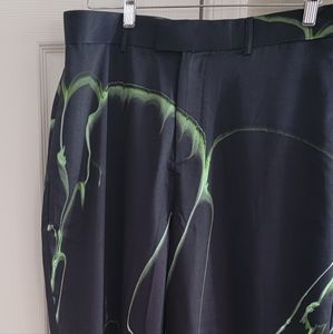 Relaxed fit marble print tailored trouser